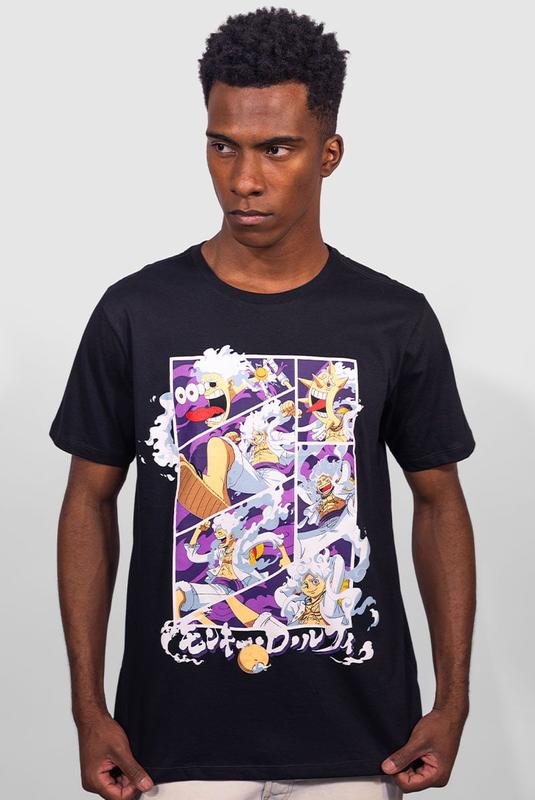 Camiseta One Piece Luffy Gear 5 Black - Piticas - Camiseta
